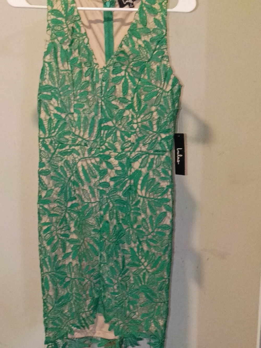 Lulu's Emerald Green Lace Midi Dress
